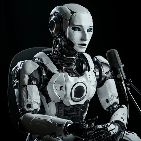 未来机器人采访镜头前