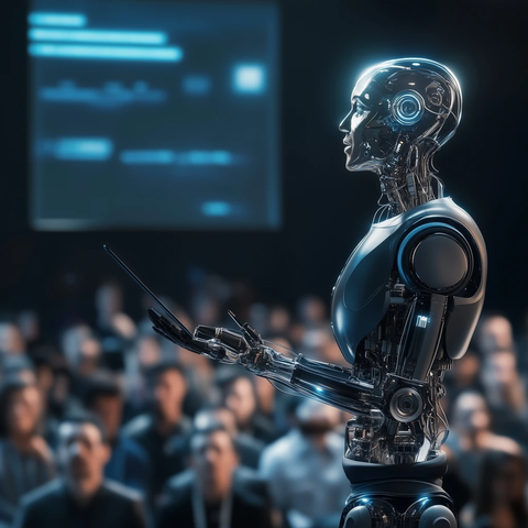 演讲者面向人群讲座