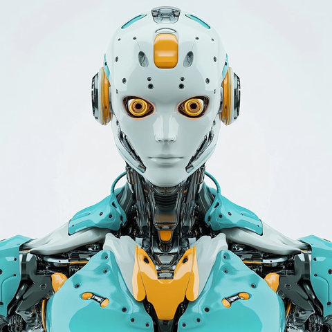 现代机器人青绿黄色调