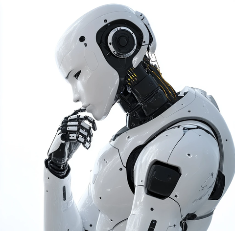 机器人思考手势