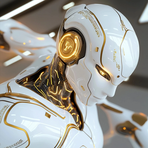 白金机械人偶精致设计