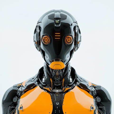 黄橙黑机器人肖像摄影