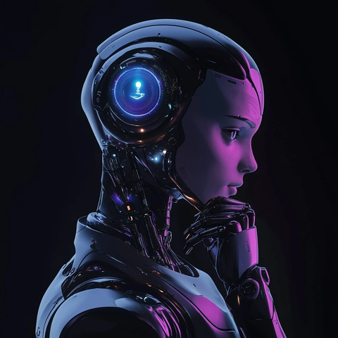 机器人思考全息图