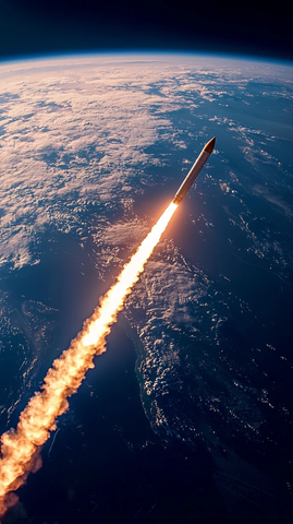 火箭突破音障飞行轨道