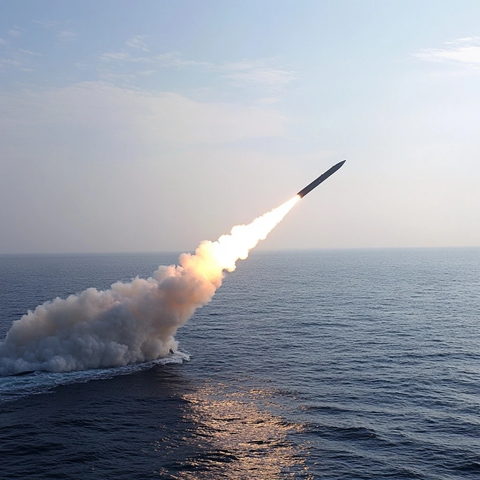 潜艇发射小型导弹