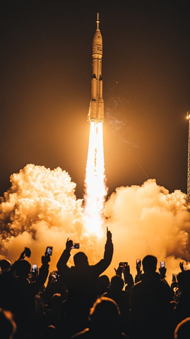 科学家庆祝成功发射