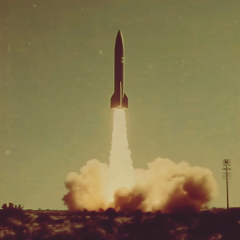 导弹发射测试镜头