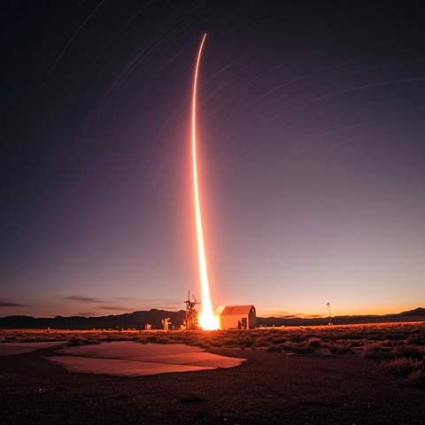 导弹发射架夜间测试