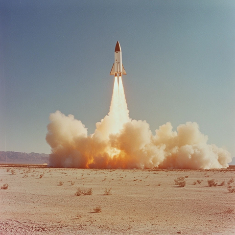 太空飞船发射场景