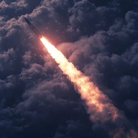 导弹发射瞬间特写