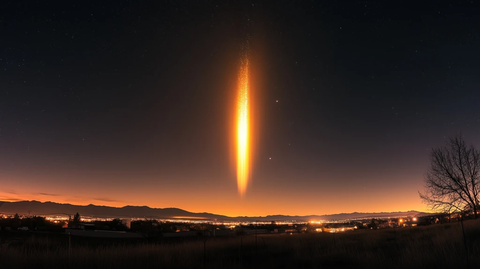 陨石坠落形成环形冲击波