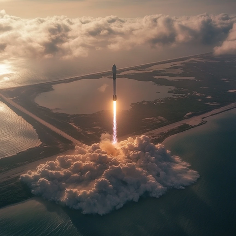 火箭升空工业摄影