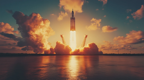 太空舱发射全景