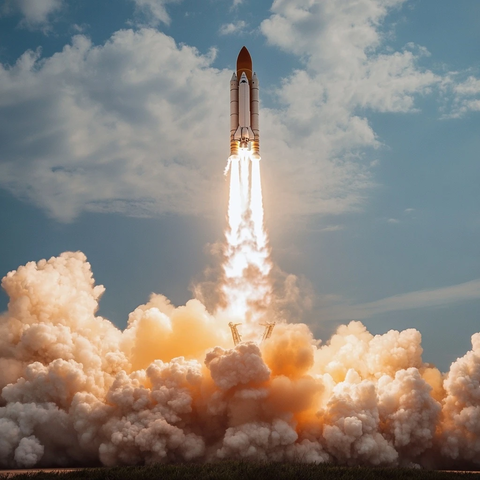 火箭发射场景展示