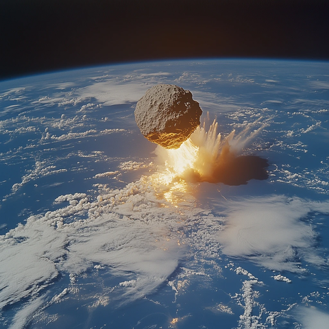 彗星撞击地球瞬间