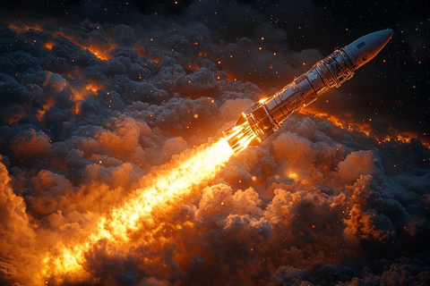 火箭发射瞬间地面视角