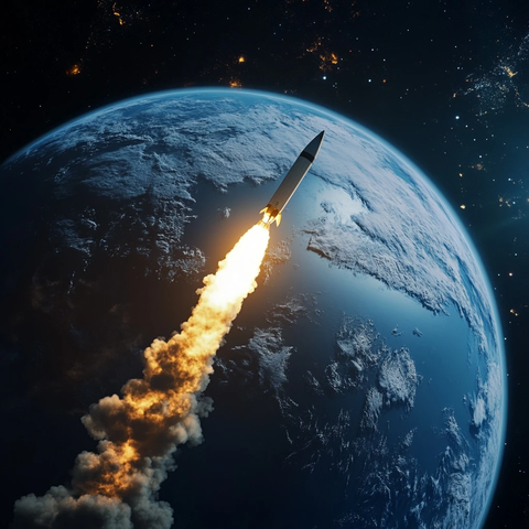 导弹转移太空场景