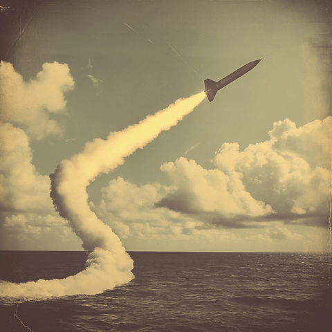 空中蛇形导弹发射瞬间