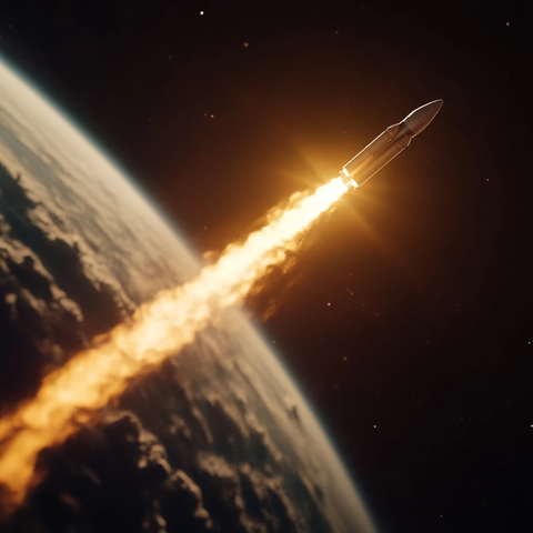 火箭升空穿越大气层