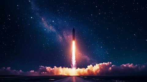 火箭升空星空轨迹