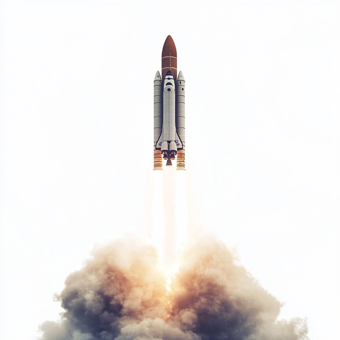 火箭发射简洁场景
