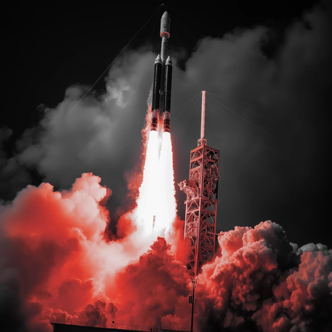 火箭发射站启动瞬间