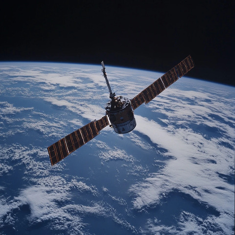 卫星轨道运行图