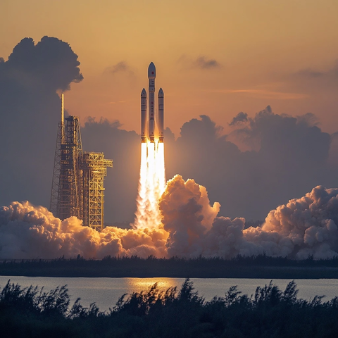 长征九号火箭发射瞬间