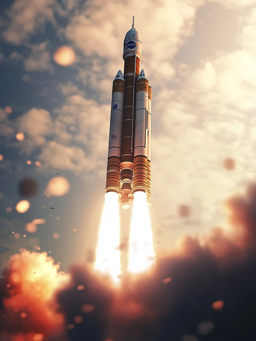 土星五号火箭发射场景