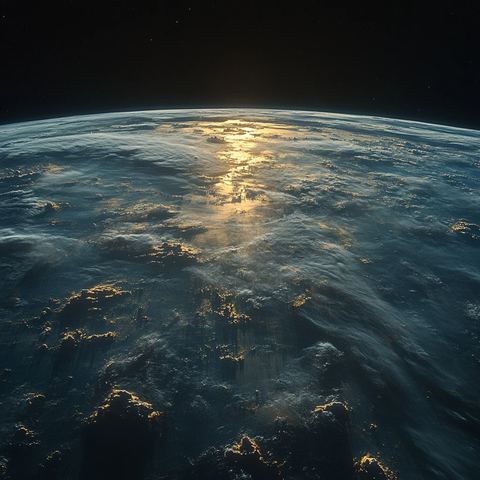 地球大气层曲线对比太空