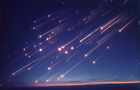 星空光轨深蓝夜空