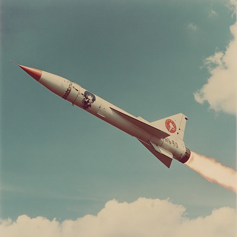 飞行导弹动漫女巫贴纸