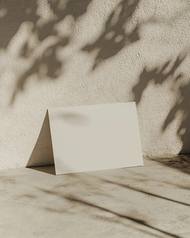 空白名片模板靠墙站立