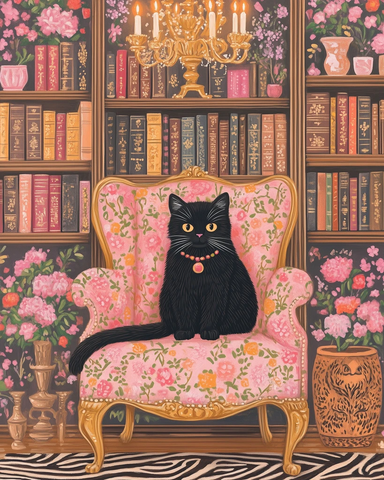 幽灵豹纹椅图书馆壁纸