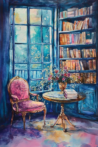 书籍与座椅的诗意时光