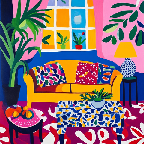 马蒂斯风格客厅布置