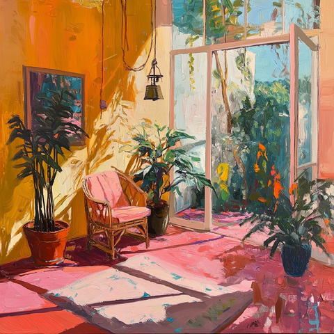 清晨阳光洒落创意角落