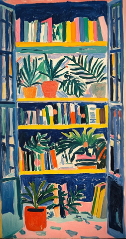 书籍与艺术的书架