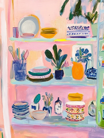 陶瓷餐具马蒂斯风格置物架