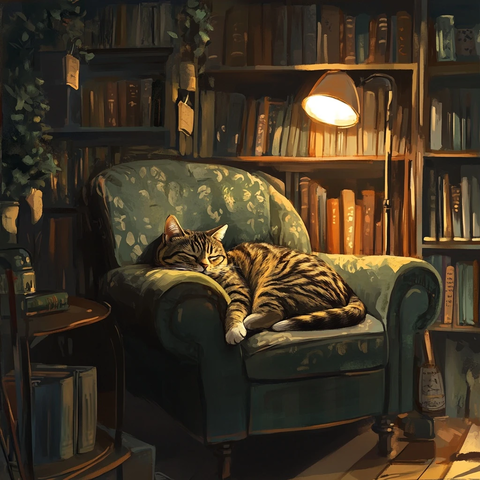 猫睡书椅书屋
