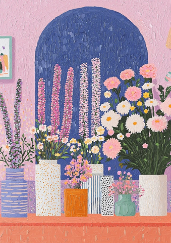 复古缝纫图案陶瓷绘画