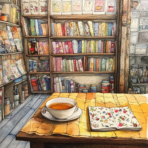 茶桌上的拼布角落