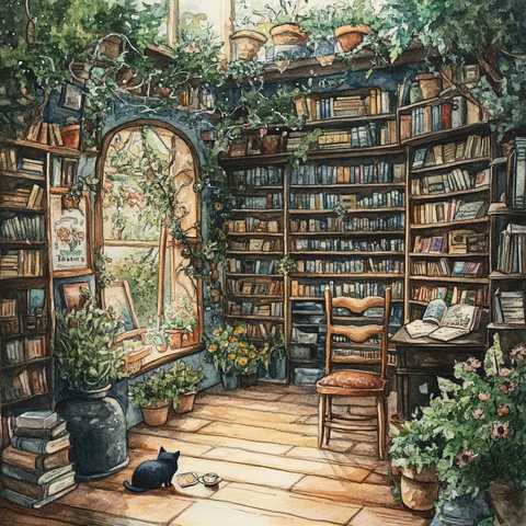 魔法书店与咖啡时光