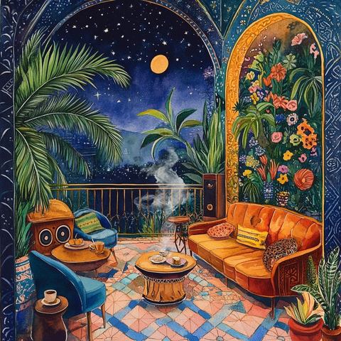 咖啡馆植物椅子阳台花墙