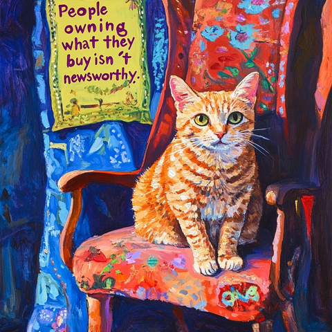 猫坐椅上晒太阳说买主权不新奇