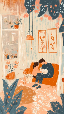 温馨家庭亲子共享时刻