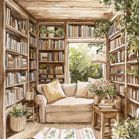 林间木屋图书馆