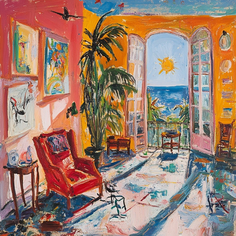 心理学家房间阳光照射