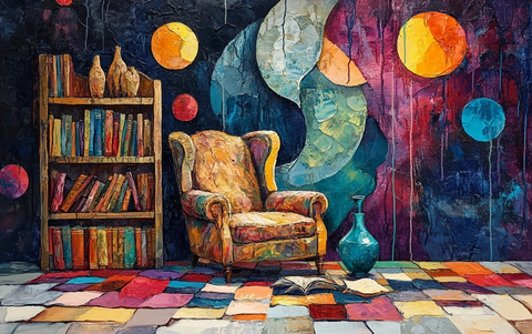 书柜椅子管道滴落花瓶