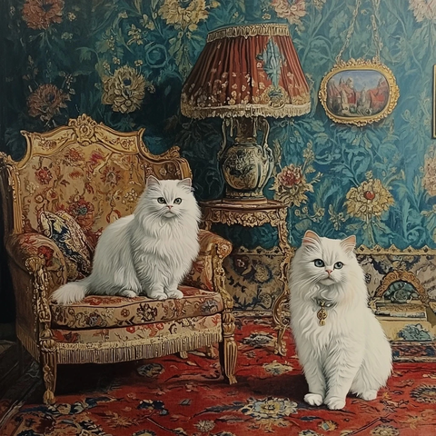 波斯猫插画静态图